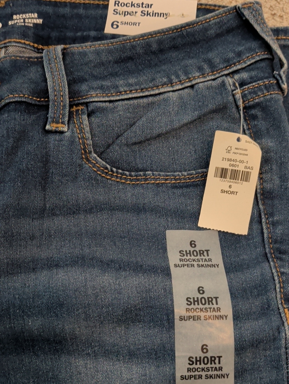 Super Skinny Women's Jeans - Blue (Size 6 Short)